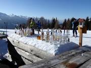 Skibar La Morea midden in het skigebied