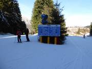 Pistebewegwijzering in het skigebied Paganella