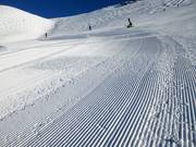 Vers vers geprepareerde piste in het skigebied Sunshine Village