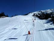 Uitzicht op de pistes in het bovenste gedeelte