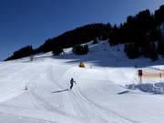 Zeer zorgvuldige pistepreparatie in het Kinderland