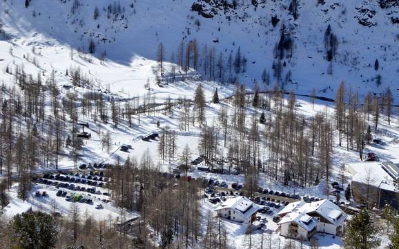 Ortlergebiet: bereikbaarheid van en parkeermogelijkheden bij de skigebieden – Bereikbaarheid, parkeren Sulden am Ortler (Solda all'Ortles)