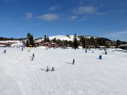 Uitzicht vanaf de lagere pistes op de Idre Fjäll