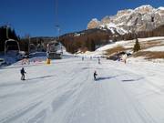 Oefenpiste bij de tweezitsstoeltjeslift Baby Socrepes