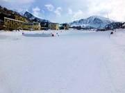 Piste Grand Tour aan de rand van het dorp