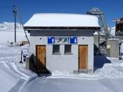 Verzorgde toiletten in het skigebied