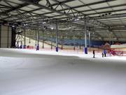 Uitzicht vanaf het beginnersgebied op de hoofdafdaling