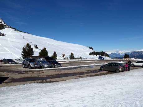 Südtirols Süden: bereikbaarheid van en parkeermogelijkheden bij de skigebieden – Bereikbaarheid, parkeren Jochgrimm (Passo Oclini)