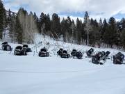 Sneeuwkanonnen in het skigebied Jackson Hole