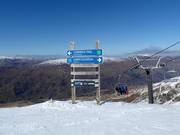 Pistebewegwijzering in het skigebied Cardrona