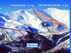 Pistekaart Monesi di Triora