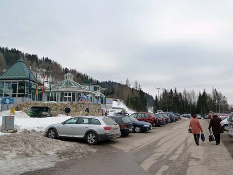 Randgebergte ten oosten van de Mur: bereikbaarheid van en parkeermogelijkheden bij de skigebieden – Bereikbaarheid, parkeren Zauberberg Semmering