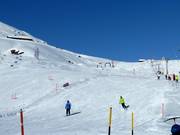 Blauwe piste bij de sleeplift Ried