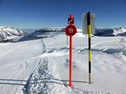 Duidelijke piste-markeringen in Toggenburg