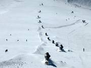 Sneeuwkanonnen op de gletsjer