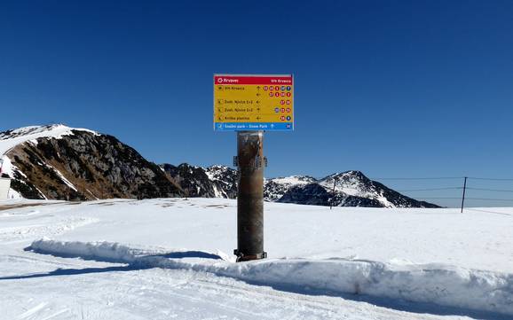 Steiner Alpen: oriëntatie in skigebieden – Oriëntatie Krvavec