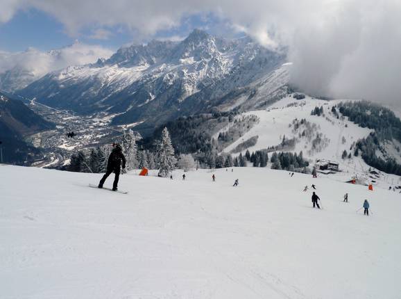 Brede piste naar Col de Voza