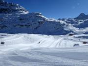 Gemakkelijke piste Mandra bij het middenstation Corvatsch