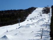 Snowpark met een moeilijke piste