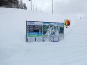 Pistekaart en bewegwijzering in het skigebied Snow King Mountain