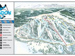 Pistekaart Hogadon Ski Area