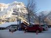 Berner Alpen: bereikbaarheid van en parkeermogelijkheden bij de skigebieden – Bereikbaarheid, parkeren First – Grindelwald