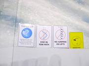 Informatie in de skihal bij de sleeplift