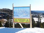 Pistekaart bij het bergstation