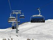 Gütsch-Flyer - 6-persoons hogesnelheidsstoeltjeslift (koppelbaar) met kap