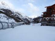 Beginnersgebied Tignes 1800 met gratis transportbanden