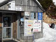 Informatie bij het begin van de lift