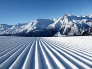 Perfecte pistepreparatie in het skigebied Minschuns