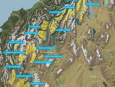 Pistekaart Southern Lakes