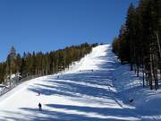 Zwarte piste 16 bij de stoeltjeslift Sixpack