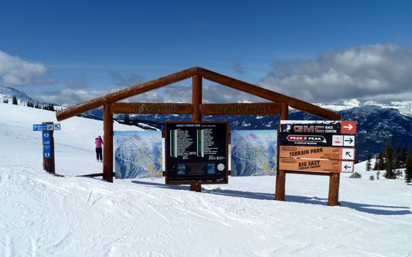 Garibaldi Ranges: oriëntatie in skigebieden – Oriëntatie Whistler Blackcomb