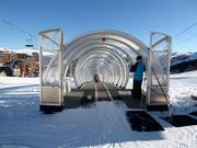 Bij de transportbanden krijgen beginners altijd hulp.