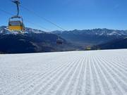 Perfecte pistepreparatie in het skigebied Watles