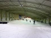 Uitzicht van boven op de piste