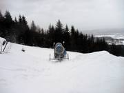 Het sneeuwkanon staat klaar