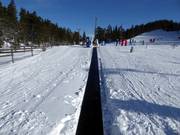 Transportband bij Tandådalstorget Skidland