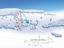 Skigebied in La Côte-Aux-Fées