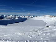 Landschapvijver voor de sneeuwkanonnen