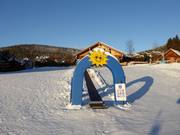 Transportband op Seiser's schräger Wiese