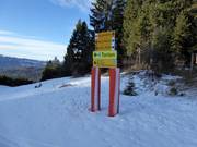 Pistebewegwijzering in het skigebied Lavarone