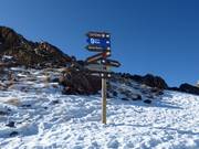 Pistebewegwijzering in het skigebied Cerler