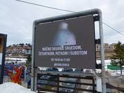 Digitale display bij het dalstation