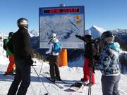 Informatiebord met pistekaart bij de Roßkopf