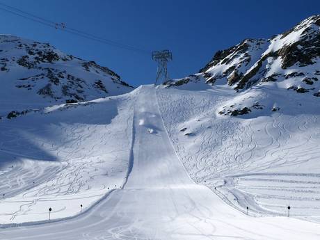 Skigebieden voor gevorderden en off-piste skiërs 5 Tiroolse gletsjers – Gevorderden, off-piste skiërs Kaunertaler Gletscher (Kaunertal-gletsjer)