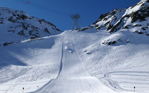 Skigebieden voor gevorderden en off-piste skiërs Kaunertal – Gevorderden, off-piste skiërs Kaunertaler Gletscher (Kaunertal-gletsjer)