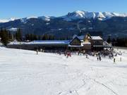 Uitzicht op het Caribou Chalet